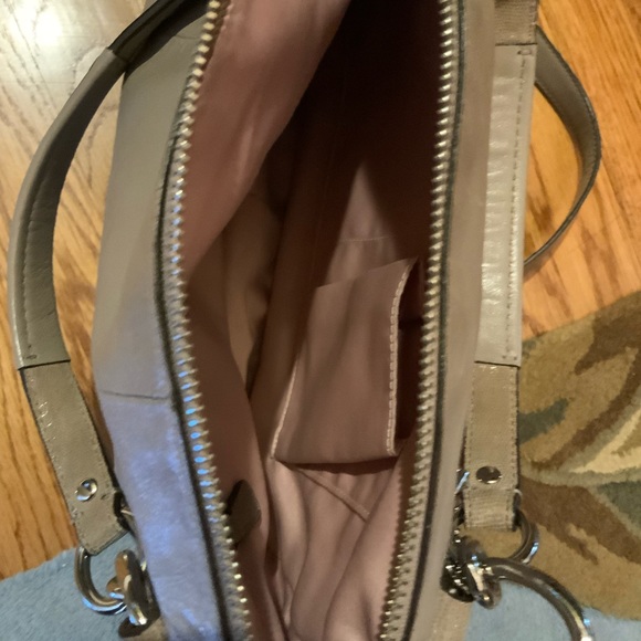 Coach Kristin Leather Shoulder Bag Cross Body Fawn Silver Hardware 13" X 11" #L1 - Picture 7 of 9
